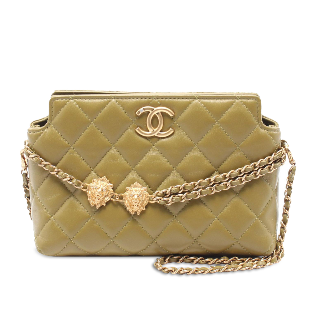 Pre-Loved Chanel Quilted Lambskin Leo Shoulder Bag